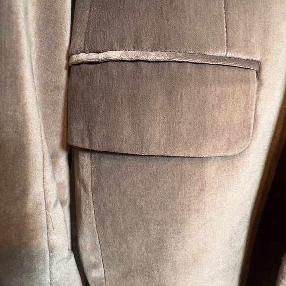 Roberto Cavalli Taupe Velvet Dinner Jacket Men's 38R - Picture 7 of 15